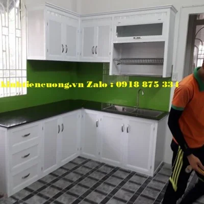 Tủ Bếp Nhôm Sơn Tĩnh Điện
