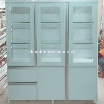 Mẫu Tủ Chén Nhôm Kính Đẹp