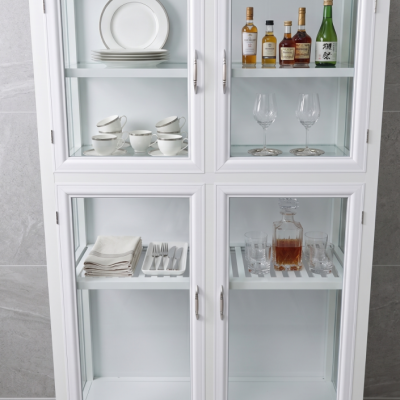 Tủ Nhôm Kính Đựng Chén Bát