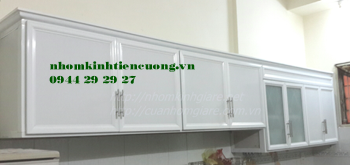 Tủ kệ bếp nhôm kính tiến cường 4