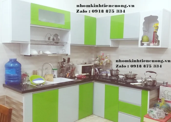 Tủ bếp nhôm kính Sài Gòn 2