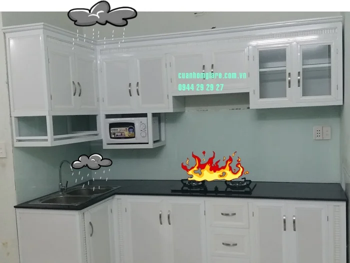 Tủ bếp nhôm kính Sài Gòn 3