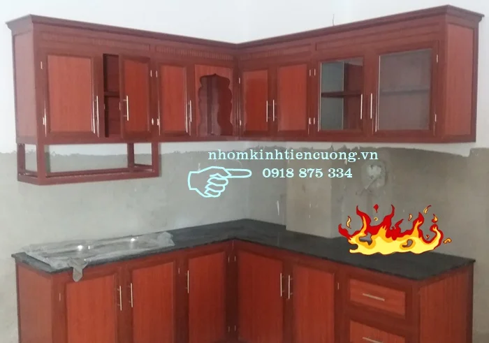 Báo giá tủ bếp nhôm kính giá rẻ 2
