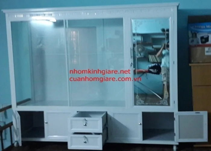 Tủ quần áo nhôm kính 2