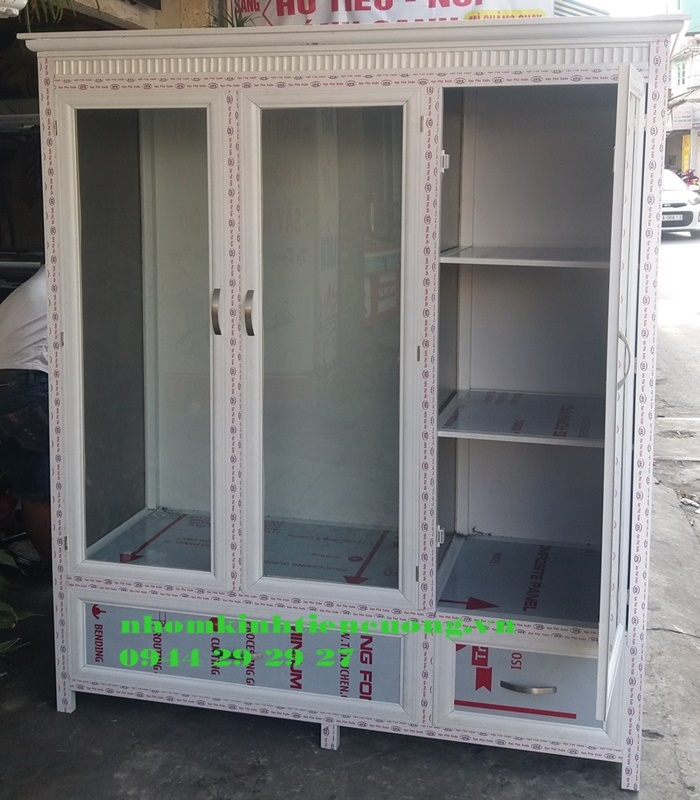 Tủ quần áo nhôm kính 3