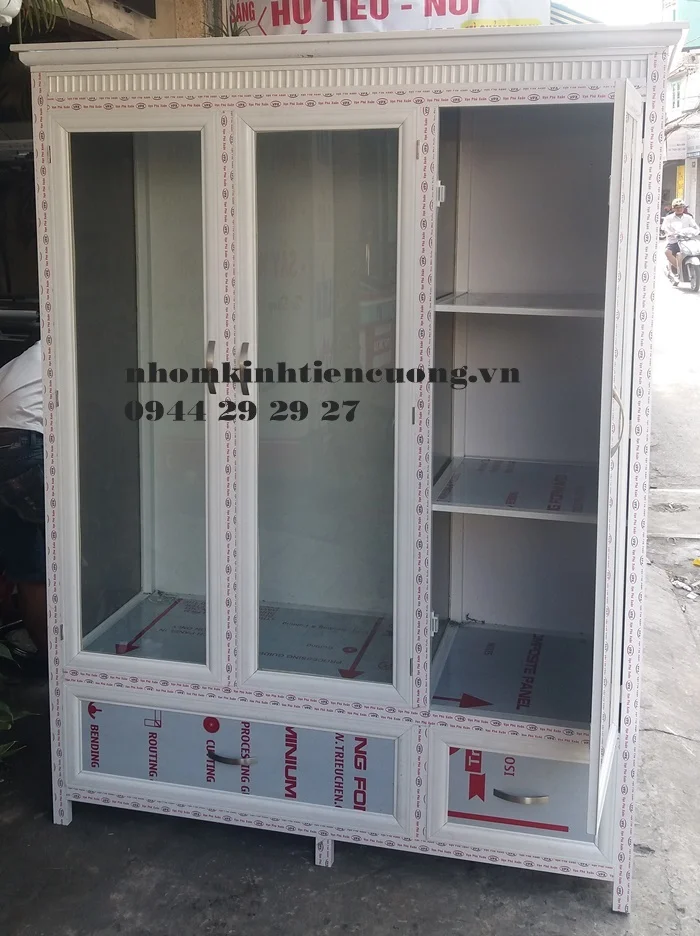 Tủ quần áo nhôm kính alu 1