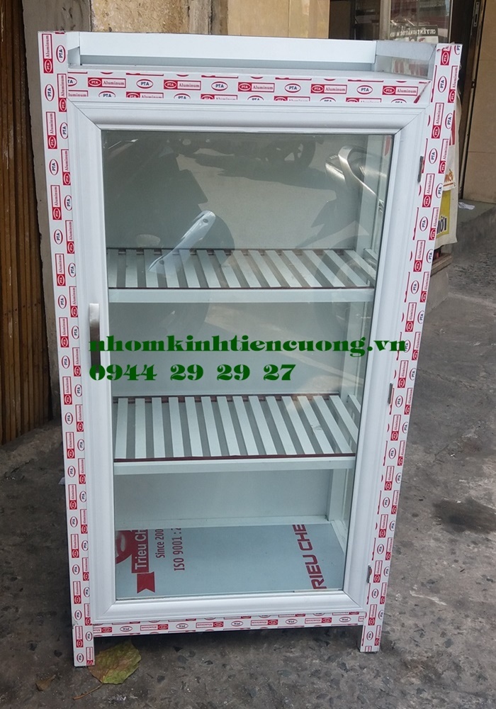 Tủ chén nhôm kính mini 3