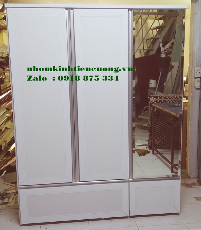 Tủ quần áo bằng nhôm kính đẹp 1