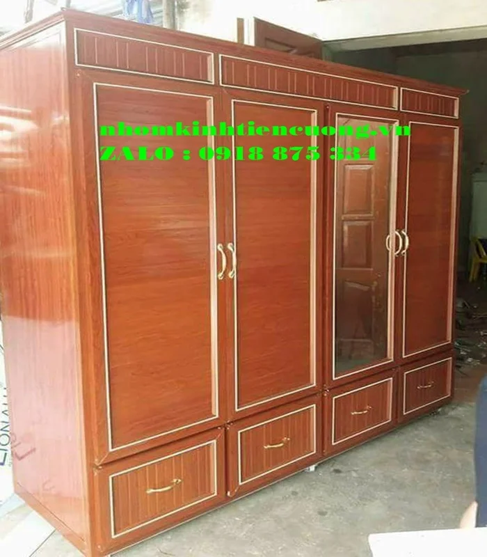 Tủ quần áo nhôm kính 1