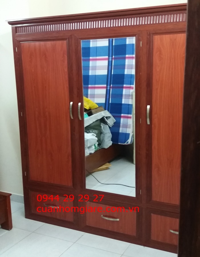 Tủ quần áo khung nhôm kính 2