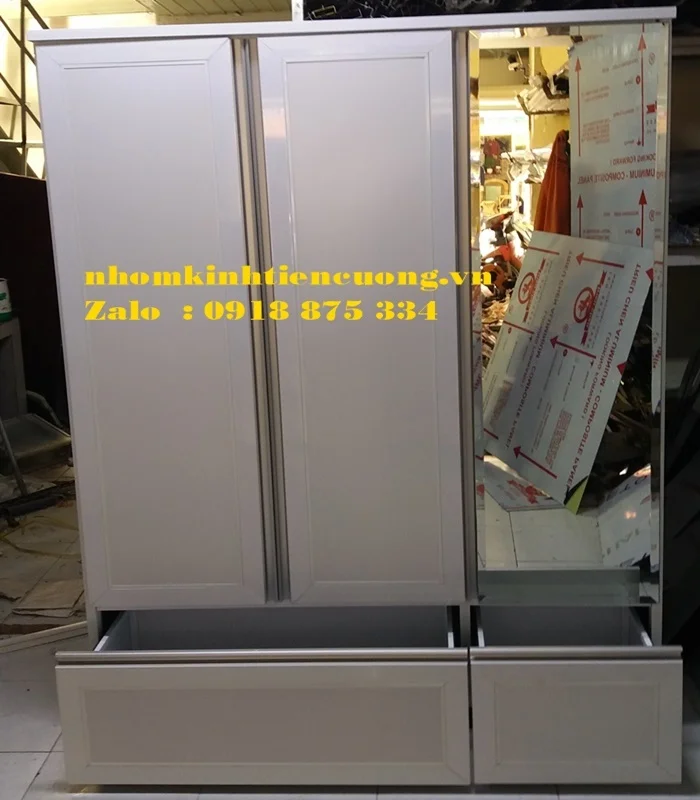 Tủ quần áo nhôm kính giá rẻ 3