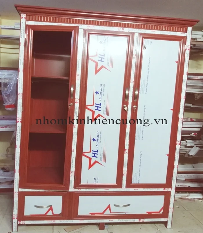 Thiết kế tủ quần áo bằng nhôm kính 2