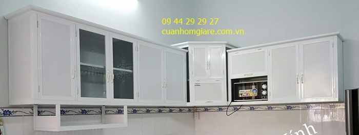 Tủ chén nhôm kính treo tường 3