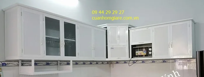 Tủ chén nhôm kính treo tường 3