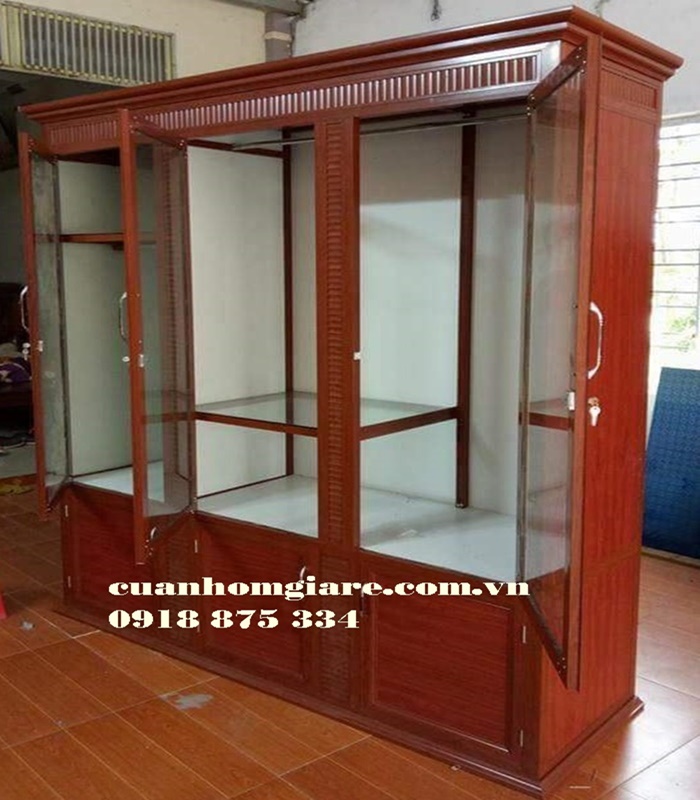 Tủ treo quần áo bằng nhôm kính 2