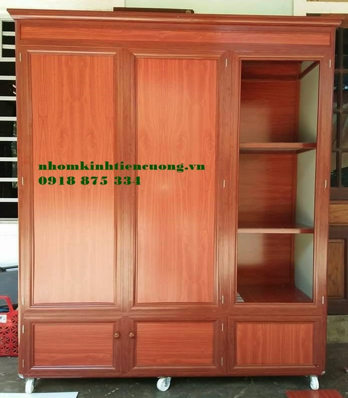 Thiết kế tủ quần áo bằng nhôm kính 1