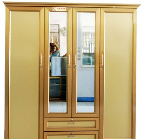 Thiết kế tủ quần áo bằng nhôm kính 3