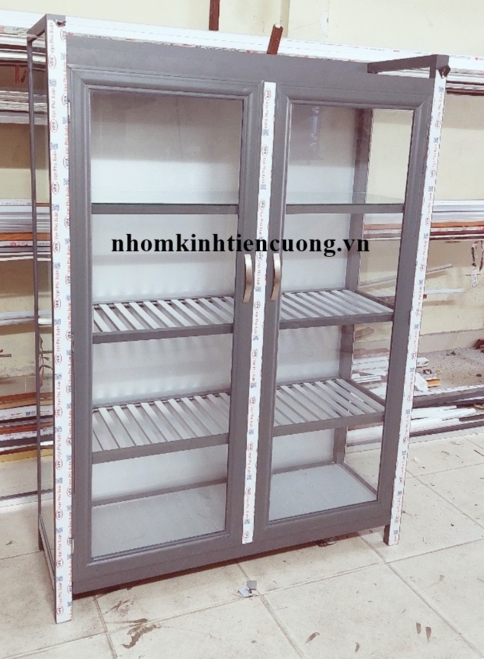 Mua tủ chén nhôm kính 4