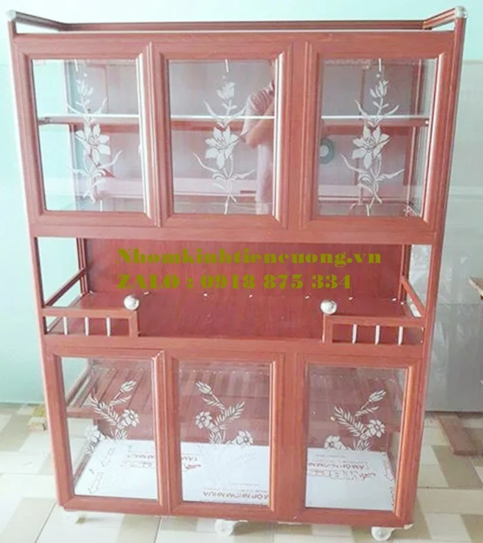 Tủ chén nhôm kín giá rẻ tphcm 1 