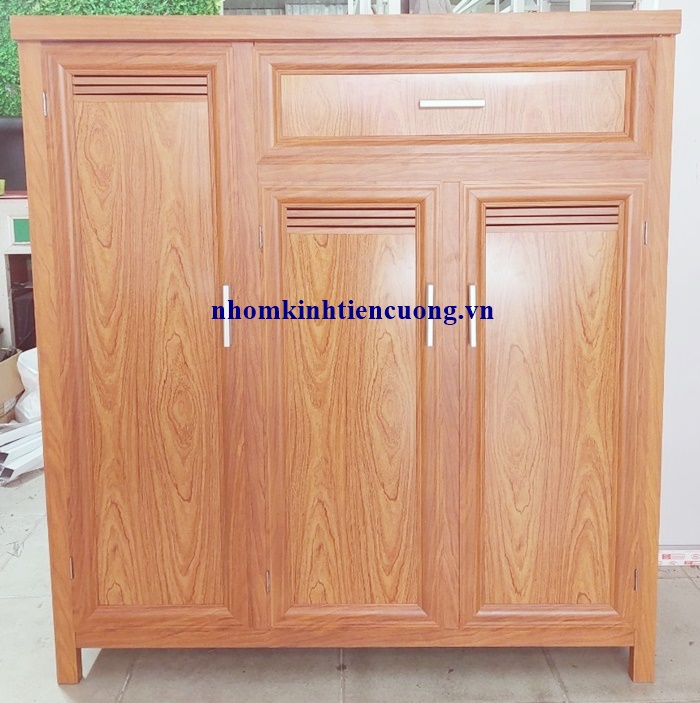 Tủ giầy dép nhôm kính Tiến Cường 2