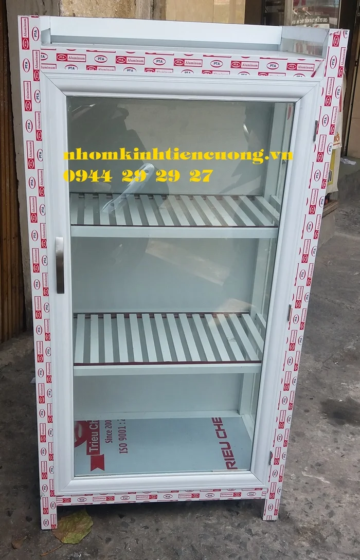 Tủ nhôm kính đựng chén bát 1