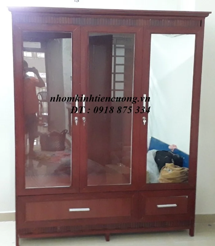 Tủ quần áo nhôm kính 1