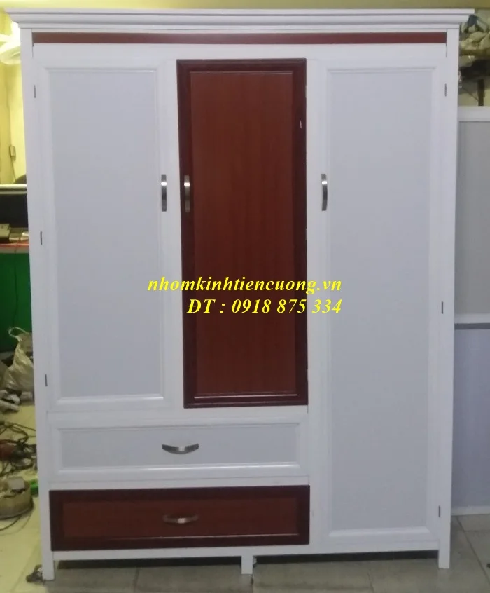 Tủ quần áo nhôm kính 4