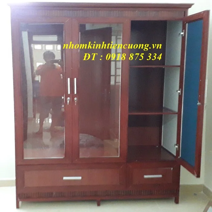 Tủ quần áo nhôm kính 2