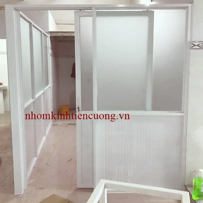 Vách ngăn phòng ngủ nhôm kính 5